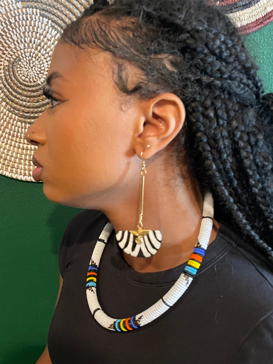 Pharaoh Zebra earrings - Long