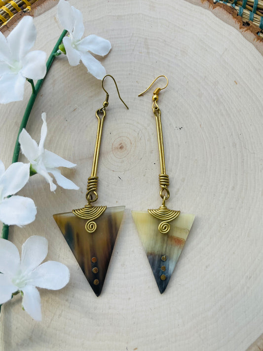 Triangle Drop Earrings- Clearance imperfect