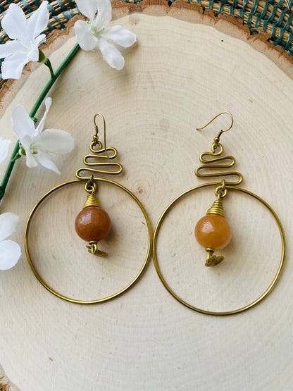 Kobina Brass Earrings