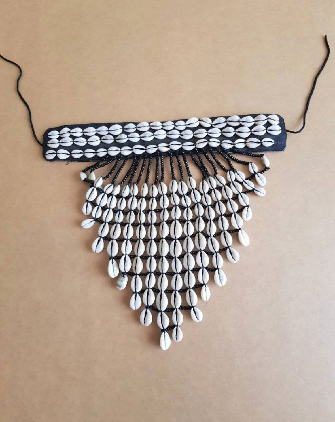 Cowrie shell statement necklace