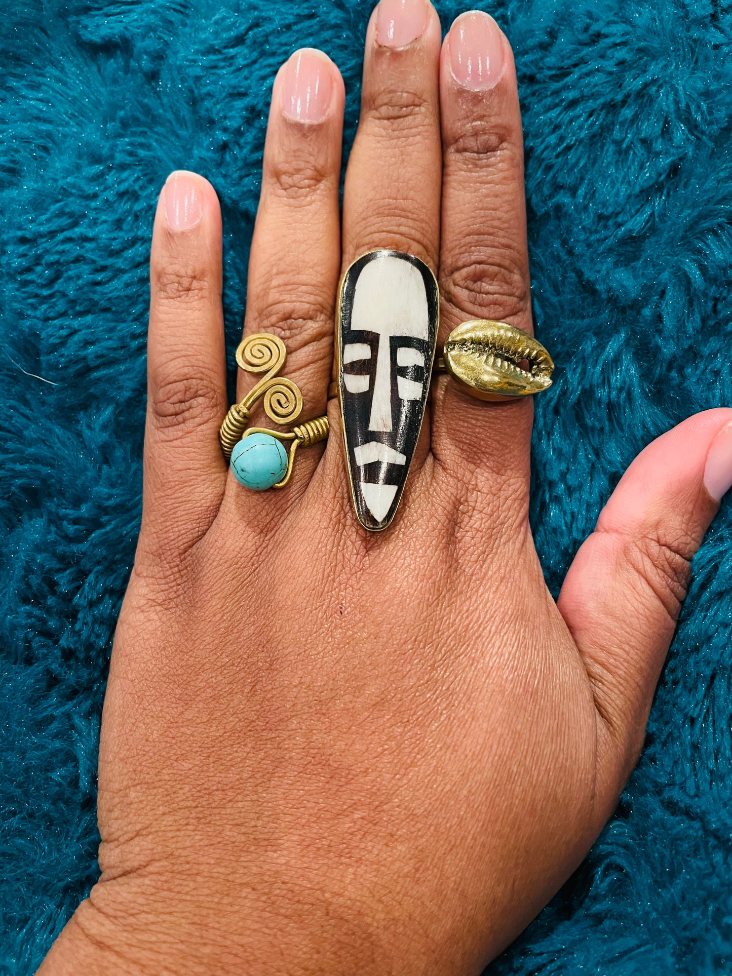 Golden Cowrie Ring