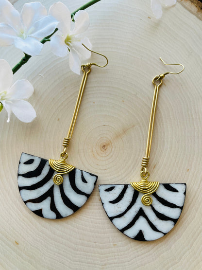 Pharaoh Zebra earrings - Long