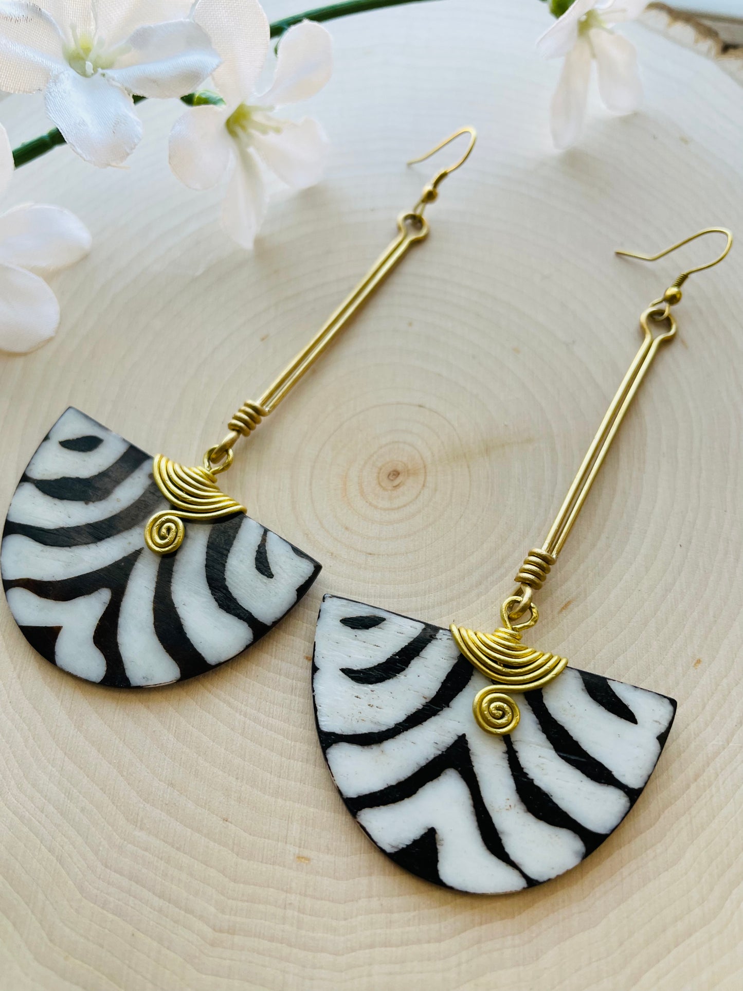 Pharaoh Zebra earrings - Long