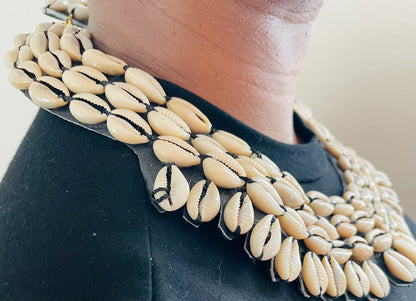 Bantu Cowrie statement necklace
